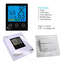 CH-909 Alarm Clock Wall Temperature Indoor LCD Baby Room Household Electronic Hygrometer Thermometer