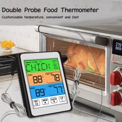 CH-212 LED Double Probe Intelligent Alarm Food Electronic Thermometer Oven Barbecue Thermometer