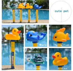 SP70789124 Household Cute Floating Pool Thermometer Duck Fish Flamingo Shape, Water Temperature Gauge for Hot Tub Spa