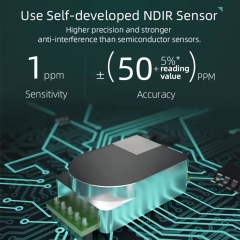 CH-PV28-A High Quality 3 in 1 Smart Air Quality Monitor Detector CO2 Detector Portable Temperature and Humidity Air Quality Monitor