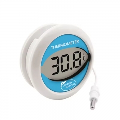 S-W10 Digital Thermometer With Magnet Round Shape Window Thermometer Small Mini Fridge Freezer Thermometer