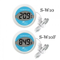 S-W10 Digital Thermometer With Magnet Round Shape Window Thermometer Small Mini Fridge Freezer Thermometer