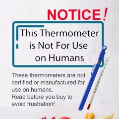 KTL-2  Glass Wine Thermometer with Plastic Case, -40 to 50°C Pocket Home Brewing Thermometer