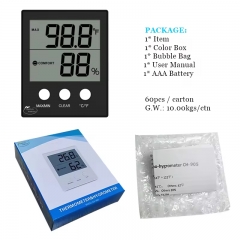 CH-905 Digital Temperature and Humidity Meter With Data Record Indoor Thermometer Wall Clock Thermometer
