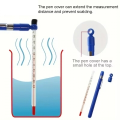 KTL-2  Glass Wine Thermometer with Plastic Case, -40 to 50°C Pocket Home Brewing Thermometer
