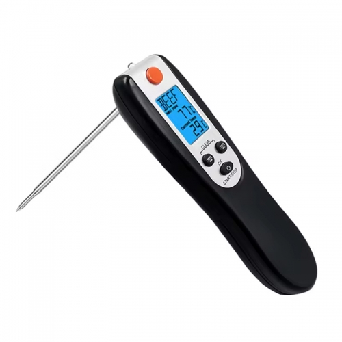 CH-207 Instant Read Folding Probe Meat Cook Thermometer With Timer Portable Digital Food Kitchen Thermometer