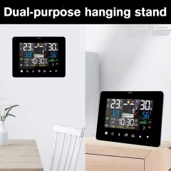 TH93880129 LED Digital Smart Weather Clock Indoor Outdoor Temperature Humidity Forecast Wireless Weather Station