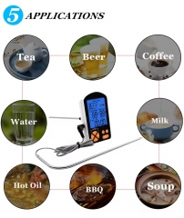 CH-201 Fast Read Kitchen Food Cooking Thermometer Bbq Pizza Oven With Outdoor Temperature Sensor Cookperfect Meat Thermometer