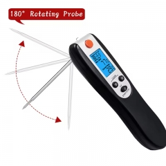 CH-207 Instant Read Folding Probe Meat Cook Thermometer With Timer Portable Digital Food Kitchen Thermometer