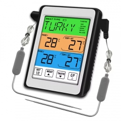 CH-212 LED Double Probe Intelligent Alarm Food Electronic Thermometer Oven Barbecue Thermometer