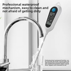 RC1002 Digital BBQ Thermometer Plastic Shell Kitchen Food-grade Probe 24 Hours Monitoring 3-Second Response Food Safety Control Baby