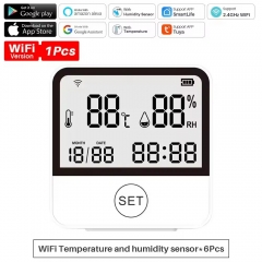 Digital WIFI Tuya Smart IPS Display Temperature & Humidity Meter Sensor Thermostat with Android App Control for Hotel Home Use
