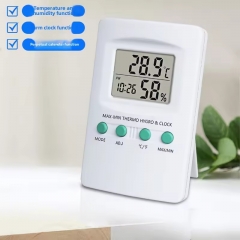 TL8007B High Accuracy Digital LCD Display Indoor Temperature Humidity Monitor Calendar Eco-friendly Plastic Bath Use