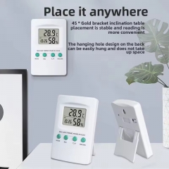 TL8007B High Accuracy Digital LCD Display Indoor Temperature Humidity Monitor Calendar Eco-friendly Plastic Bath Use