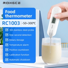 RC1003 High-Precision Portable Foldable Digital Food Thermometer Household Thermometers for Water Food Kitchen Oil Temperatures Probes