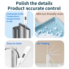 RC1003 High-Precision Portable Foldable Digital Food Thermometer Household Thermometers for Water Food Kitchen Oil Temperatures Probes