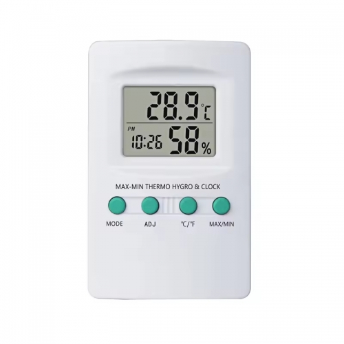 TL8007B High Accuracy Digital LCD Display Indoor Temperature Humidity Monitor Calendar Eco-friendly Plastic Bath Use