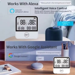 Digital WIFI Tuya Smart IPS Display Temperature & Humidity Meter Sensor Thermostat with Android App Control for Hotel Home Use