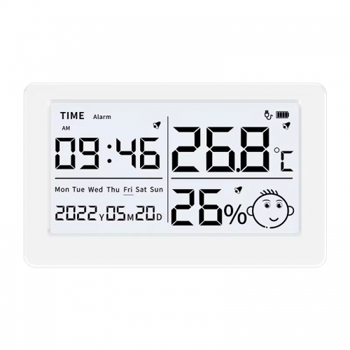 LX8115 Smart Digital Thermometer Hygrometer with USB Port Large Screen Date & Time Display Home Office Baby Room Calendar Clock