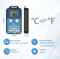 Temp-BT06 Mega Sale Cold Chain Logistics Temperature Data Logger Temp and RH Recorder with Bluetooth5.0