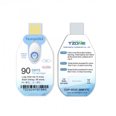 TEMPU02 Cheap USB Disposable Temperature Data Cold Chain Temperature Monitor for Foods Greenhouse