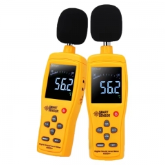SMART SENSOR AS834+ Digital LCD Sound Level Meter Noisemeter 30-130dB Noise Volume Decibel Monitoring Tester
