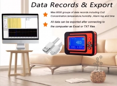 High Quality Digital CO2 Temperature Humidity Data Logger USB Interface 3.5