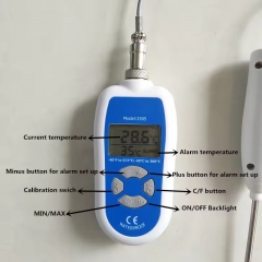 LDT-3305-A High Precision LCD Display Waterproof Temperature Controller Alarm Stainless Steel IP68 Rated OEM/ODM Customizable for Lab Use