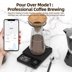 TFT-CK863BLE 5kg/0.1g OEM Coffee Scale Smart Portable Digital Kitchen Scale with for AAA Battery Stainless Steel ROHS Certified