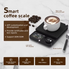 TFT-CK863BLE 5kg/0.1g OEM Coffee Scale Smart Portable Digital Kitchen Scale with for AAA Battery Stainless Steel ROHS Certified