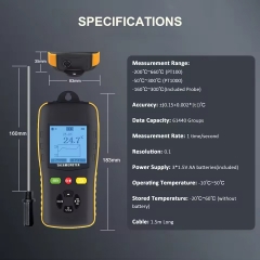 PTD601 Digital Data Logger Thermometer Temperature Humidity Monitoring Plastic Material Industrial Thermocouple