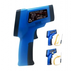 DT8550HET -50C~550C (-58F~1022F) Termometro Pistola Term Metro Infrarrojo Infrared Laser Thermometer Pyrometer with K Type Thermocouple Temp Alarm for Industry