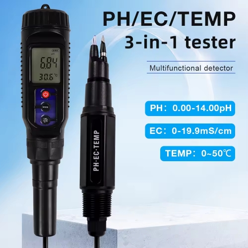 PH-86L Digital Multifunctional pH EC Temperature Meter with LCD Display and Water Quality Tester for Aquarium and Pool