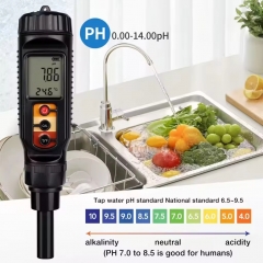 PH-A6 High Accuracy 0.01pH ABS Waterproof PH/EC/Temperature 3-in-1 Meter CE ROHS Certified 2-Year Warranty