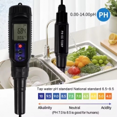 PH-86L Digital Multifunctional pH EC Temperature Meter with LCD Display and Water Quality Tester for Aquarium and Pool