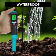 EC-317 Digital Soil EC and Temperature Meter Digital Tester with ATC IP67 Level for Potted Plants Gardening Agriculture Farm