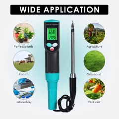 EC-317 Digital Soil EC and Temperature Meter Digital Tester with ATC IP67 Level for Potted Plants Gardening Agriculture Farm