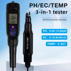 PH-86L Digital Multifunctional pH EC Temperature Meter with LCD Display and Water Quality Tester for Aquarium and Pool