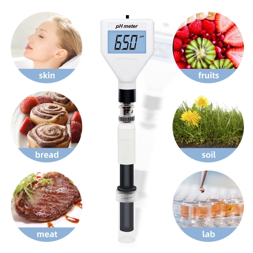 PH-98218 Digital Acidity Meter LED Display Professional Skin Care Analyzer Tools PH Meter with Backlight