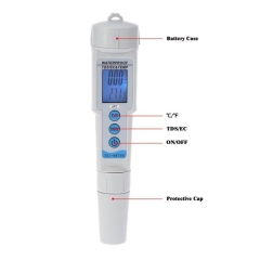 TDS-616 Waterproof 3 IN 1 TDS/EC/Temperature Meter Pen Type Digital PH Meter for Testing Water Purity Digital Water Quality Tester