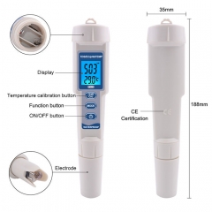 PH-3508 4 in 1 TDS/PH/EC/Temperature Meter With Backlight Waterproof Digital Water Quality Monitor Tester