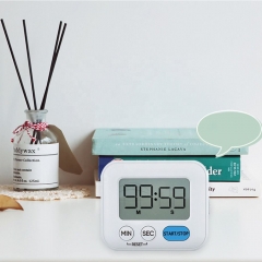 HX-2119 99'59'' Digital Countdown Timer 2 Adjustable Volume & Vibration Mute Mode Kitchen Timer Gym Teacher Kids Timer