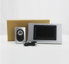 JM-H127G-COLOUR Wireless Indoor Electronic Temperature Humidity Monitor Forecast LCD Digital Weather Station Clock With Outdoor Sensor