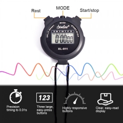 XL-011-Black Stopwatch Sports Digital Popular Timer Clock Digital Stopwatch Stop Watch for Sport Stop Watch Digital Stopwatch