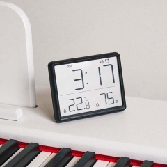 YD-8218 Slim Quartz Wall Clock with Needle Display Plastic Material Antique Style Multi-function Alarm