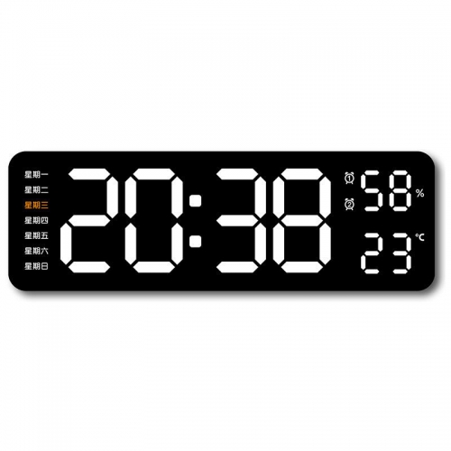 YD-5503 Hot-Selling Black Shell Large Font Alarm Clock Simple Multifunctional Clock Digital Digital Clocks
