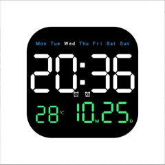YD-6650 NEW Large LED Brightness Adjustable Timer Alarm LED Clock Digital Wall Table Clock Remote Home Decor Office Factory