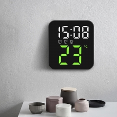 YD-8015 New Multifunctional Colorful Display Temperature Calendar Simple LED Digital Alarm Wall Clock Home Decor