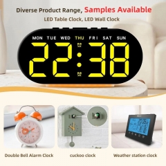 YD-GH9003 USB Modern Neon With USB Led Desk Clock Smart Digital Table Clocks Hotel Bedroom Digital Alarm Clock