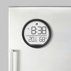 YD-2303 Thin Digital Display Quartz Movement Desk Clock Indoor Household Electronic Temperature Humidity Meter Wall-Mounted for Kitchen